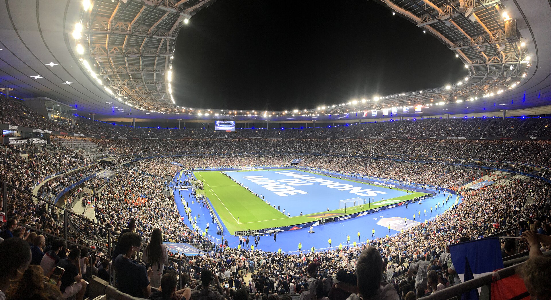 Le Stade de France, à Saint-Denis, avant une rencontre internationale.